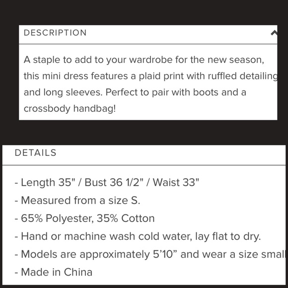 β¨HPx3β¨Francescaβs Amanda Ruffled Plaid Mini Dress Womenβs Medium - Picture 5 of 7